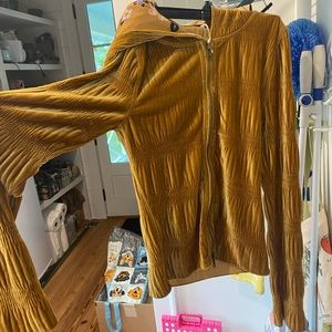 Free people velvet hoodie